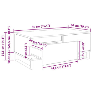 Couchtisch Altholz 90x50 cm