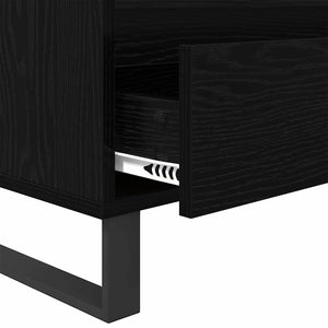 TV-Schrank Schwarz Eichenoptik 100 cm