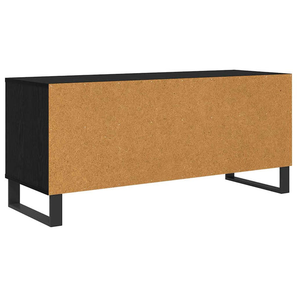 TV-Schrank Schwarz Eichenoptik 100 cm