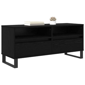 TV-Schrank Schwarz Eichenoptik 100 cm