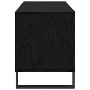 TV-Schrank Schwarz Eichenoptik 100 cm