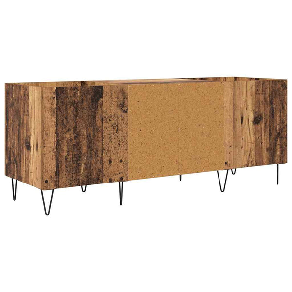 Schallplattenschrank mit Tür Altholz