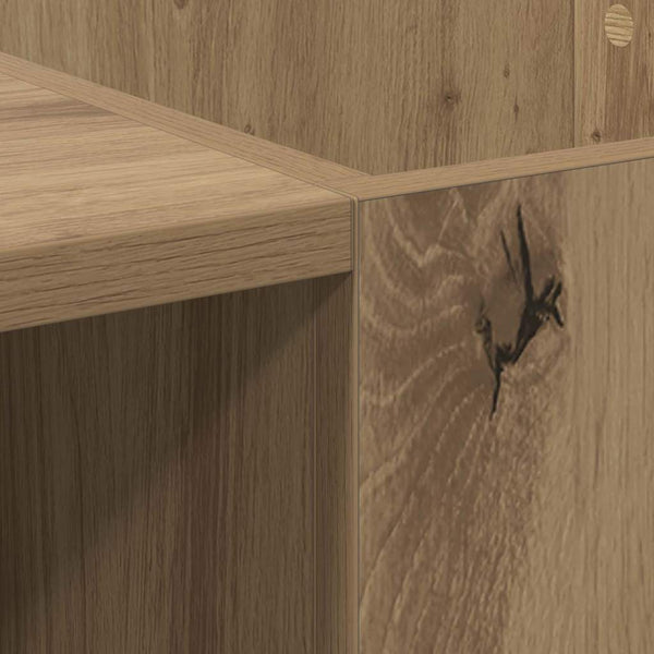 Schallplattenschrank Artisan Eiche mit Regal