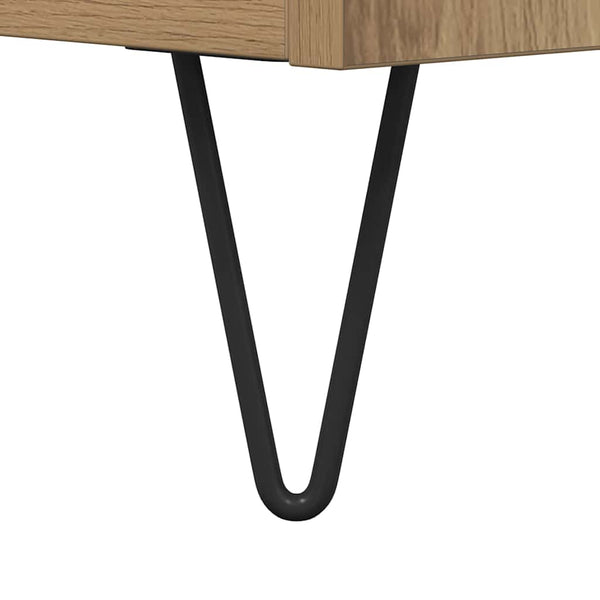 Schallplattenschrank Artisan Eiche mit Regal