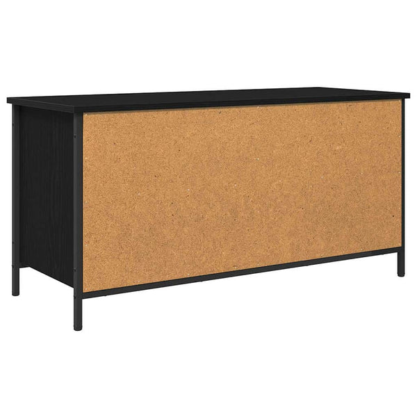 TV-Schrank Schwarz Eichen-Optik 100 cm