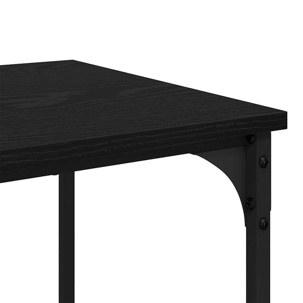 Couchtisch Schwarz Eichenoptik 40x40 cm