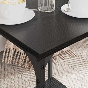 Couchtisch Schwarz Eichenoptik 40x40 cm