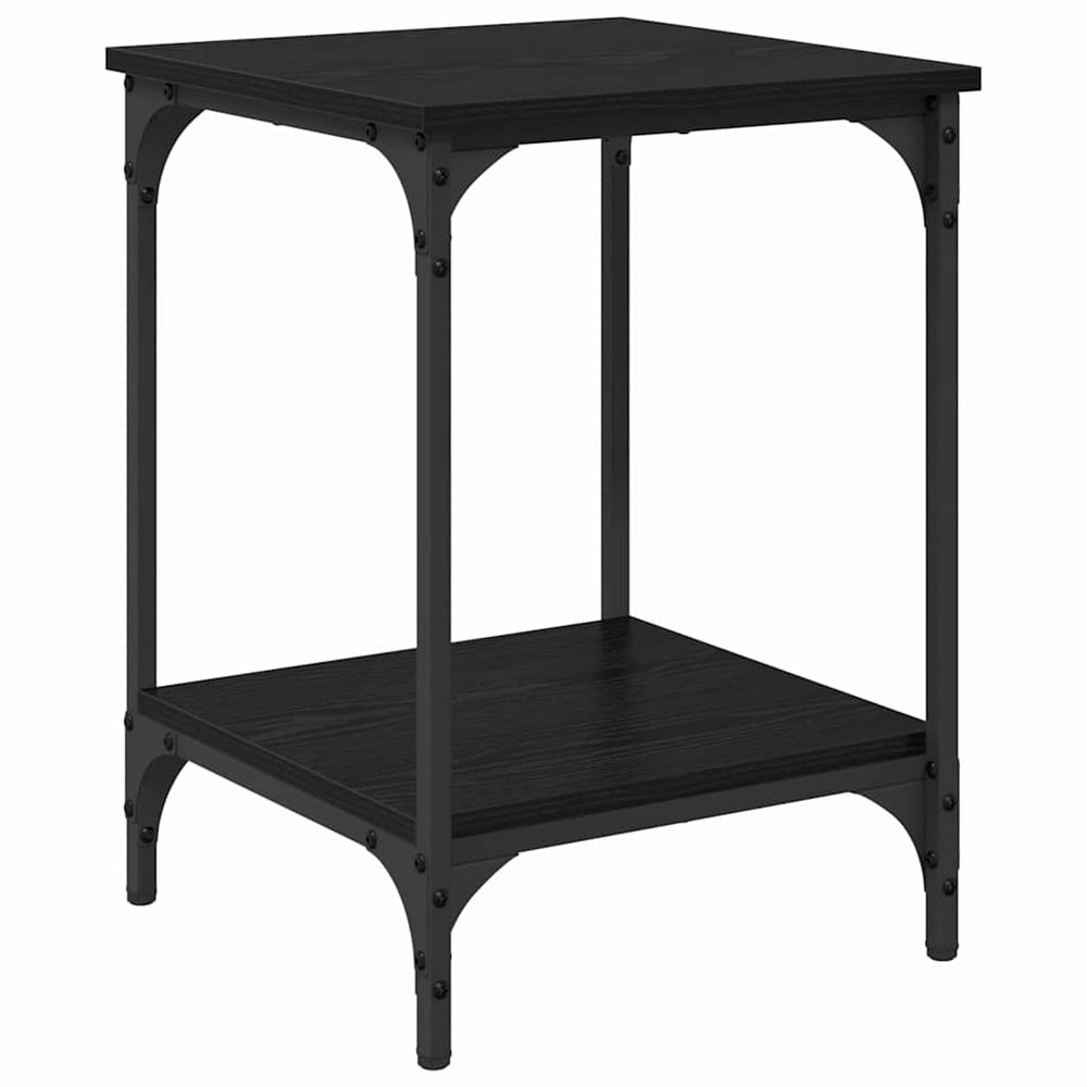 Couchtisch Schwarz Eichenoptik 40x40 cm