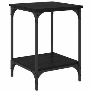 Couchtisch Schwarz Eichenoptik 40x40 cm