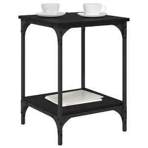 Couchtisch Schwarz Eichenoptik 40x40 cm