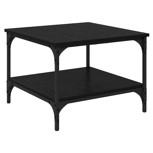 Schwarzer Couchtisch Eichenoptik 55x55 cm