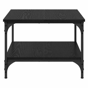 Schwarzer Couchtisch Eichenoptik 55x55 cm