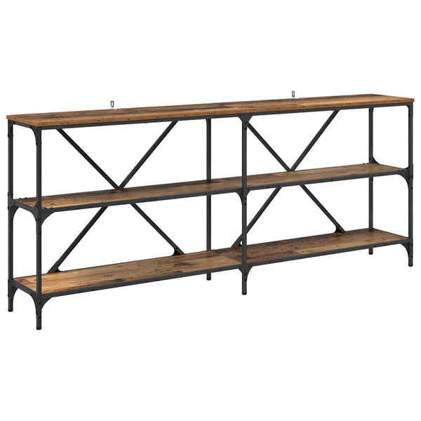Konsolentisch Altholz mit Regal 180cm