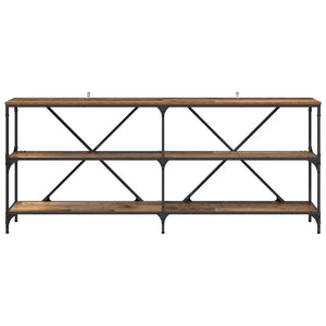 Konsolentisch Altholz mit Regal 180cm
