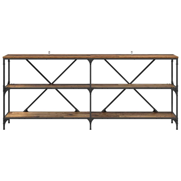 Konsolentisch Altholz mit Regal 180cm