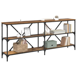 Konsolentisch Altholz mit Regal 180cm