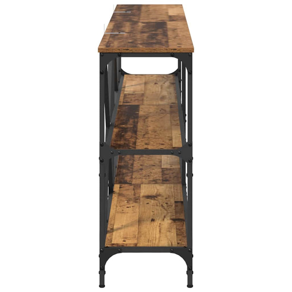 Konsolentisch Altholz mit Regal 180cm