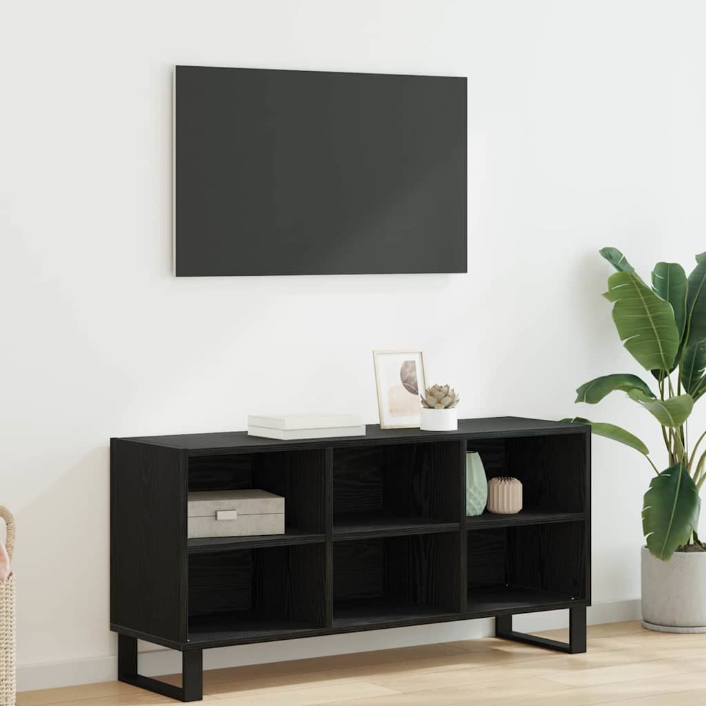 TV-Schrank, Schwarz Eichen-Optik, 103,5 cm