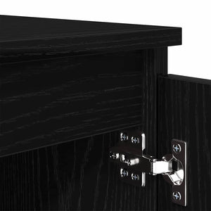 TV-Schrank Schwarz Eichenoptik 104 cm
