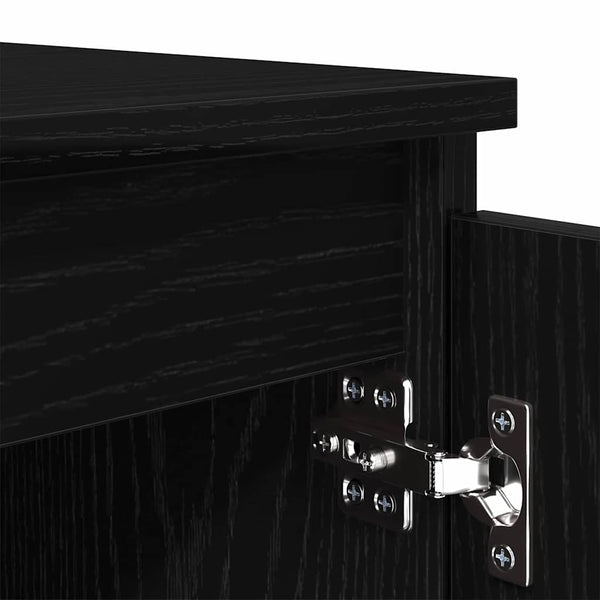 TV-Schrank Schwarz Eichenoptik 104 cm