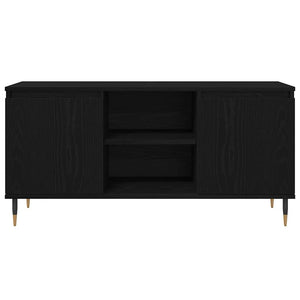 TV-Schrank Schwarz Eichenoptik 104 cm