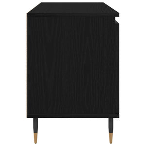 TV-Schrank Schwarz Eichenoptik 104 cm
