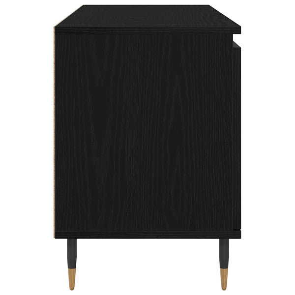 TV-Schrank Schwarz Eichenoptik 104 cm
