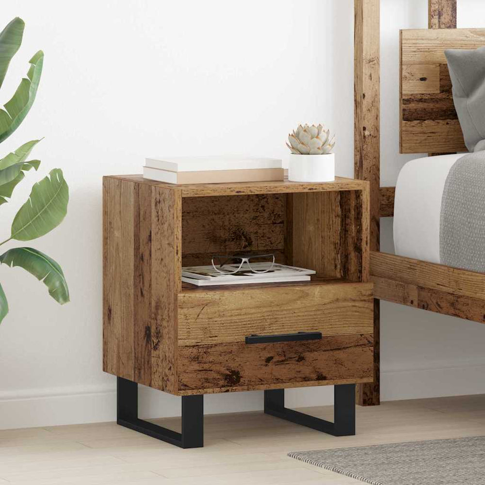vidaXL Bedside Cabinet Reclaimed Wood 40 x 35 x 47.5 cm Engineered Wood