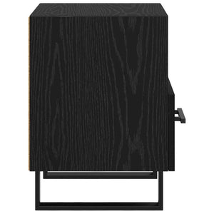 Nachttisch Schwarz Eichenoptik 40cm