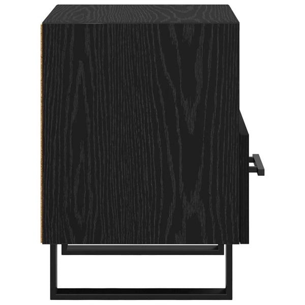 Nachttisch Schwarz Eichenoptik 40cm