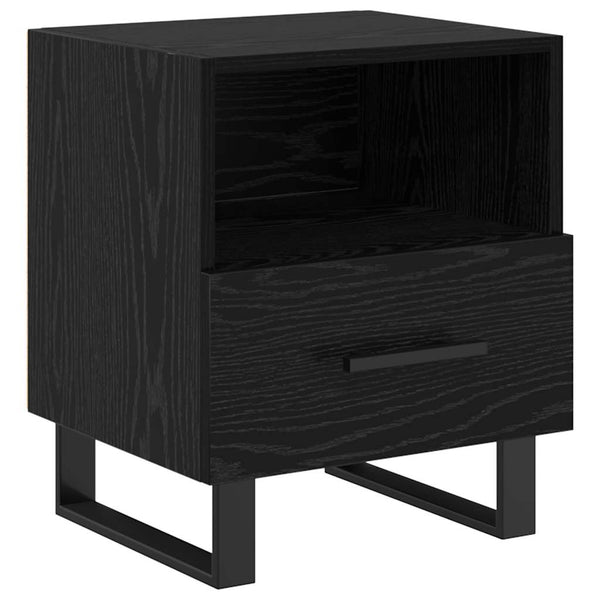 Nachttisch 2er Set Schwarz Eiche