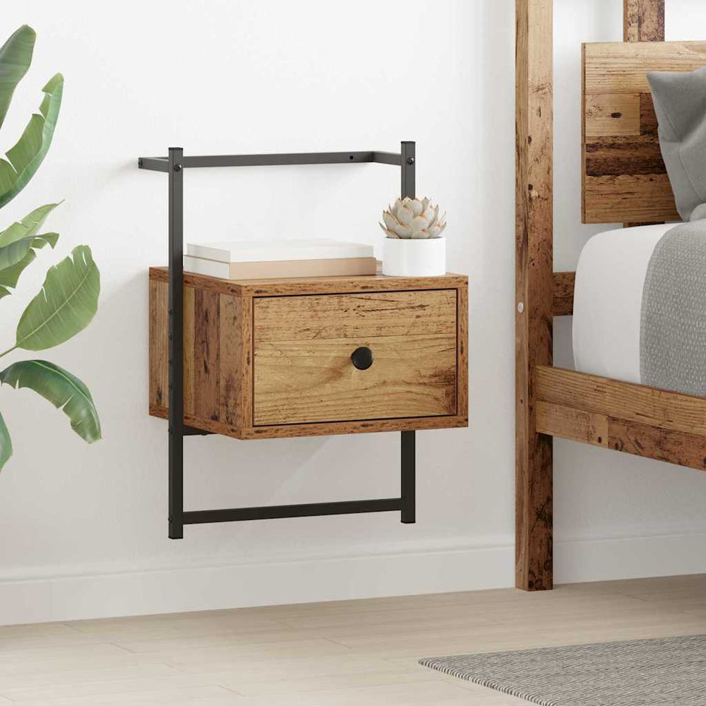 vidaXL Nightstand with Drawers Reclaimed Wood 35 x 30 x 51 cm Engineered Wood