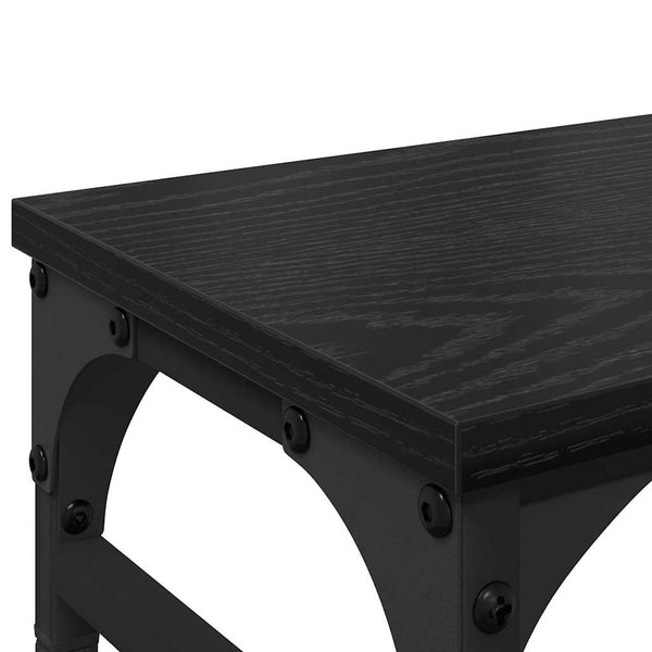 vidaXL Support d'écran Noir Effet Chêne 55 x 23 x 14 cm