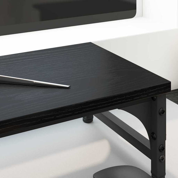vidaXL Support d'écran Noir Effet Chêne 55 x 23 x 14 cm