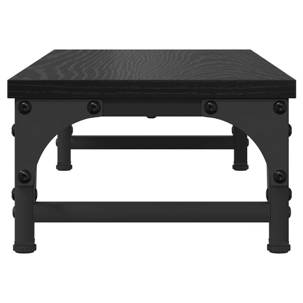 vidaXL Support d'écran Noir Effet Chêne 55 x 23 x 14 cm