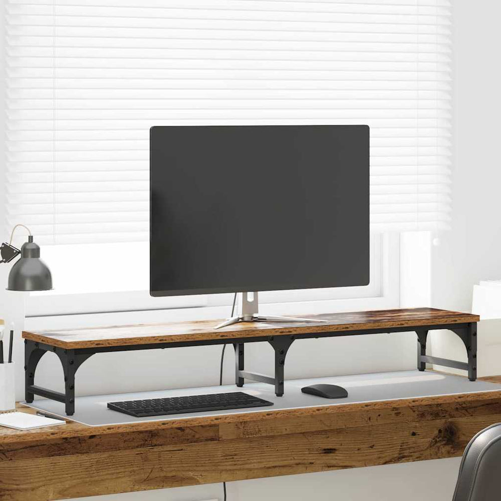 vidaXL Monitor Stand Reclaimed Wood 105 x 23 x 15.5 cm Engineered Wood