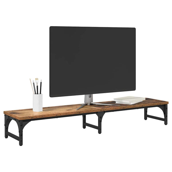 vidaXL Support d'écran en bois de récupération 105 x 23 x 15,5 cm Bois d'ingénierie