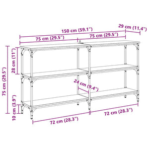 Konsolentisch Altholz, 150cm, Industrie-Stil