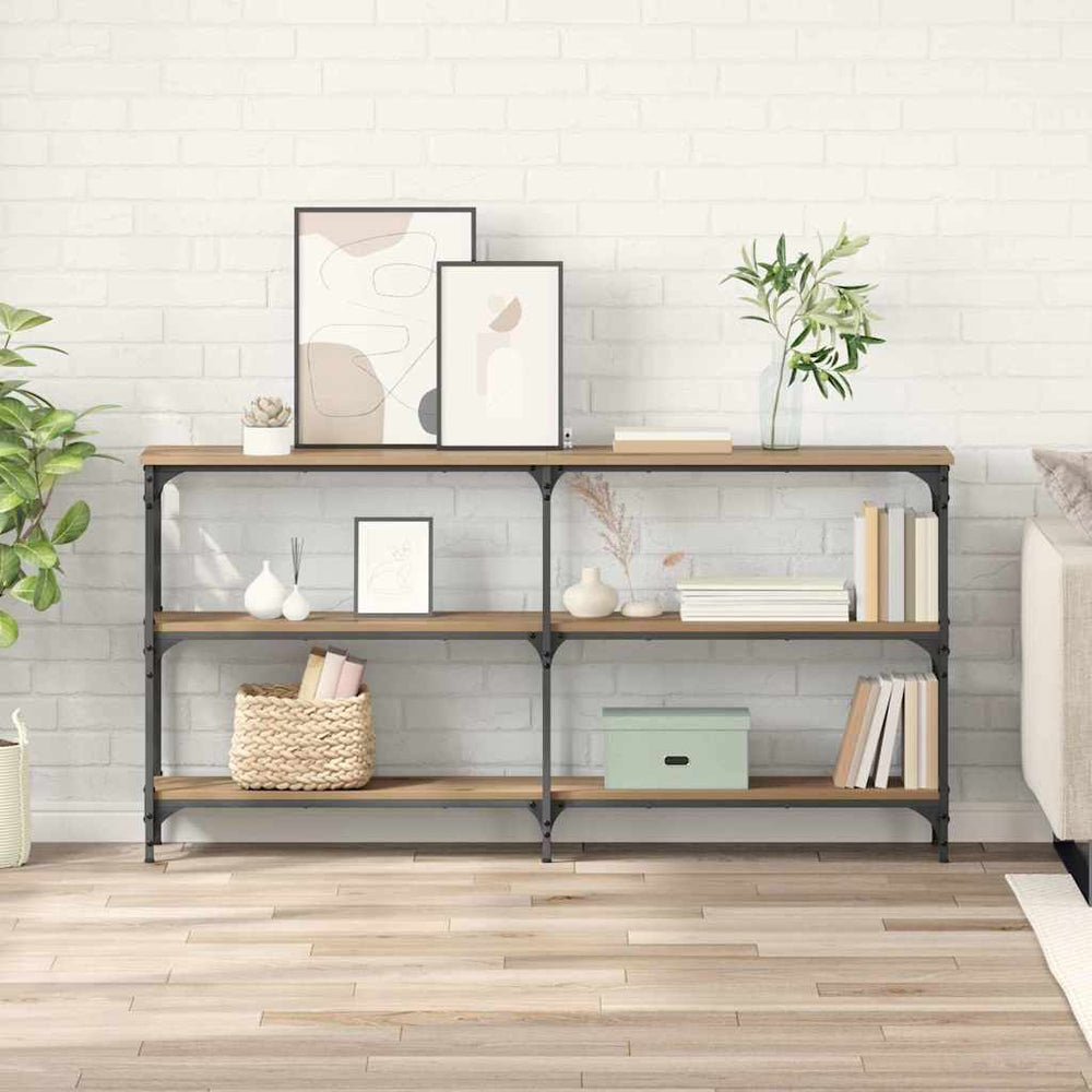 vidaXL Console chêne artisan 150 x 29 x 75 cm
