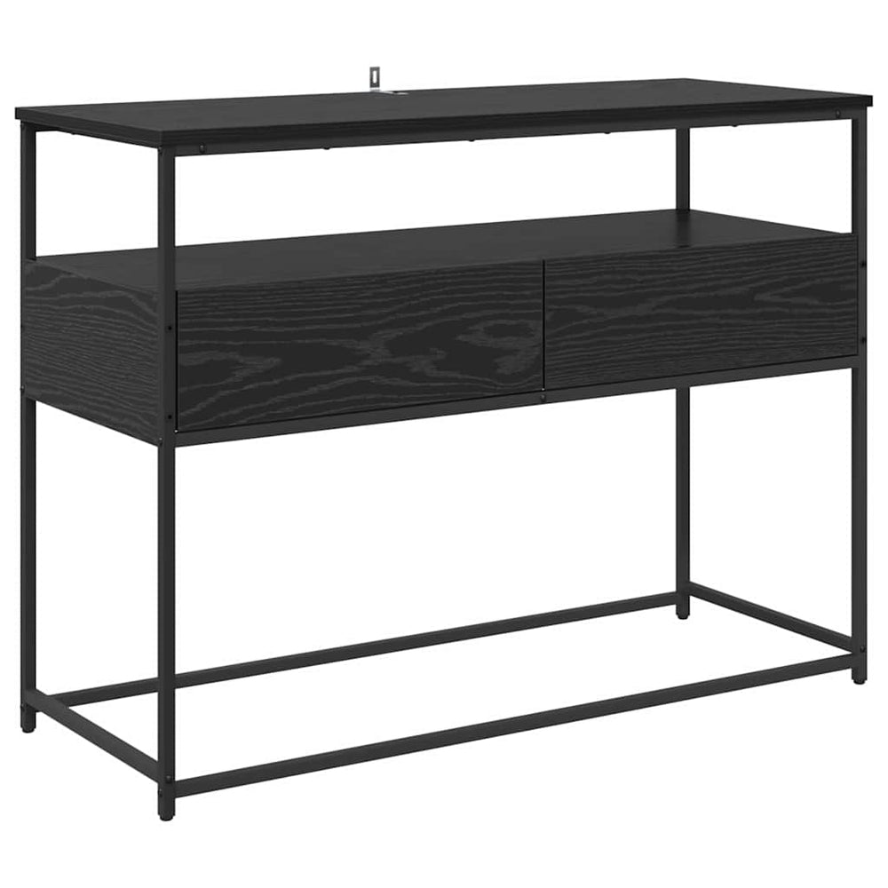Schwarzer Konsolentisch Eichenoptik 100cm
