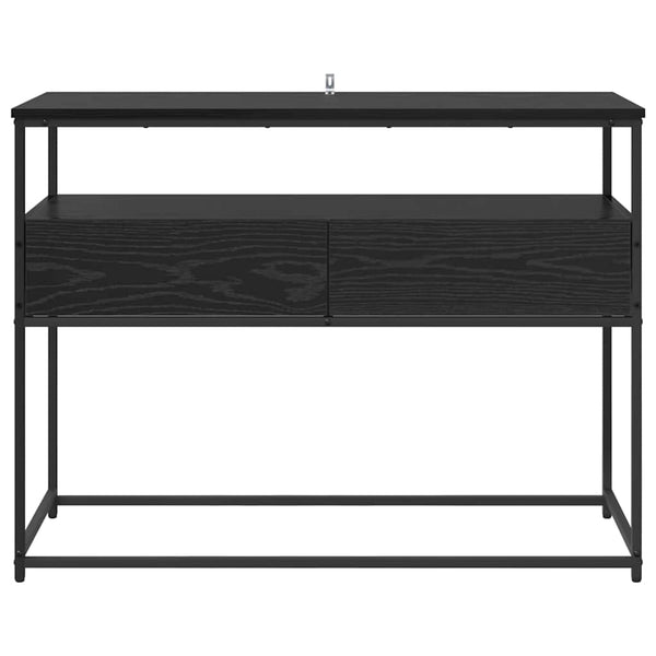 vidaXL Console Table Black Oak Look 100 x 40 x 75 cm