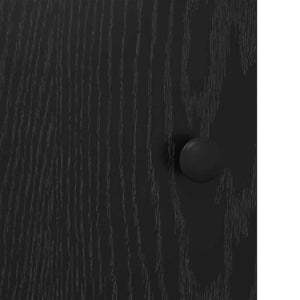 Highboard Schwarz Eichenoptik, 121,5 cm