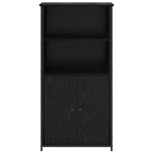 Highboard Schwarz Eichenoptik, 121,5 cm