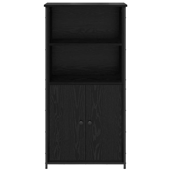 Highboard Schwarz Eichenoptik, 121,5 cm