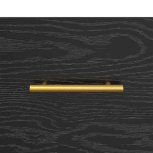 Schwarzer TV-Schrank Eichen-Optik, 150 cm