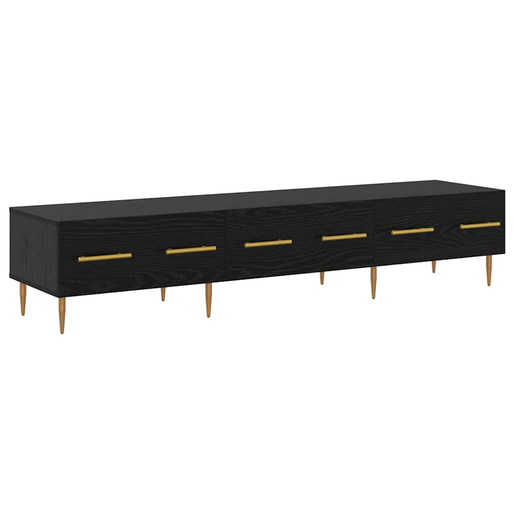 Schwarzer TV-Schrank Eichen-Optik, 150 cm