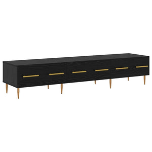 Schwarzer TV-Schrank Eichen-Optik, 150 cm