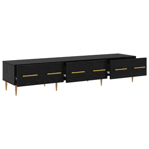 Schwarzer TV-Schrank Eichen-Optik, 150 cm