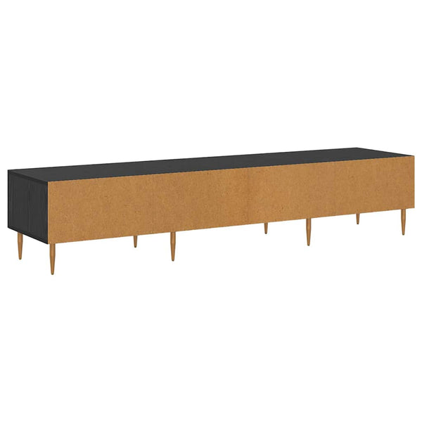 Schwarzer TV-Schrank Eichen-Optik, 150 cm
