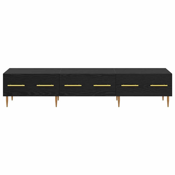 Schwarzer TV-Schrank Eichen-Optik, 150 cm